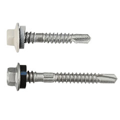 Tornillo Autoperforante Cabeza Hexagonal Flange Doble Rosca (la conexión para fijar panel de chapa de acero al material de acero)