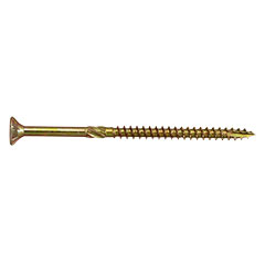 Tornillo de cabeza avellanada con conos dobles y llevado 6 nervaduras debajo de la cabeza, escariador y rosca dentada (punta SAW)