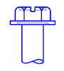 Indented hex washer