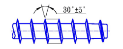 30° thread flat root